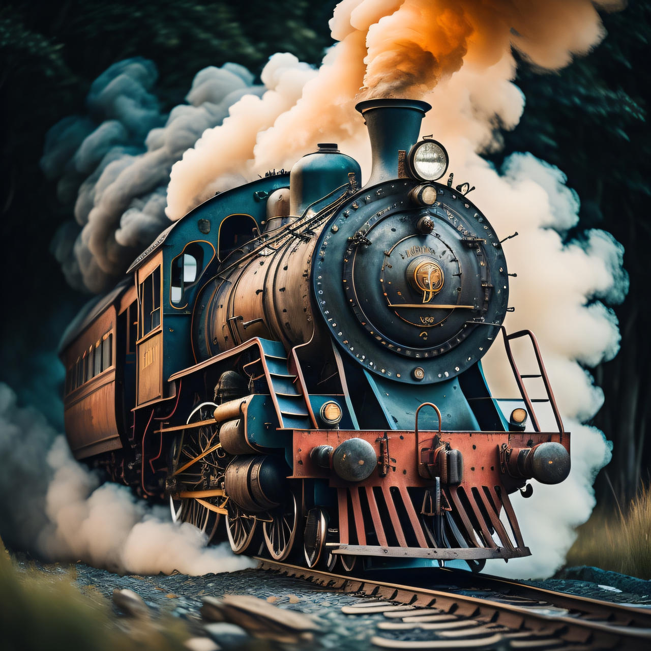 Old train, smoke by Artvakato on DeviantArt