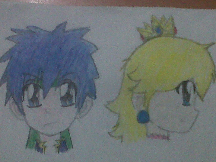 Chibi Ike and Peach