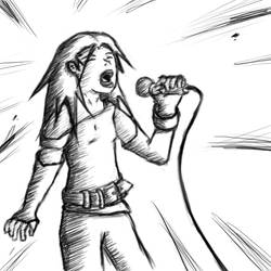 enthusiastic singer