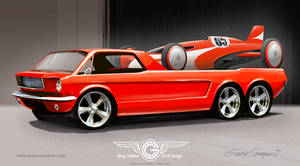 Mustang Hauler and Race Car
