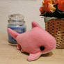 Pink shark plush