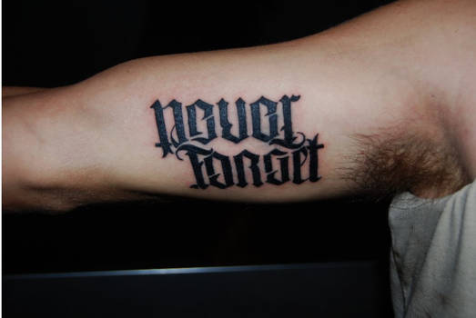 Never Forget ambigram