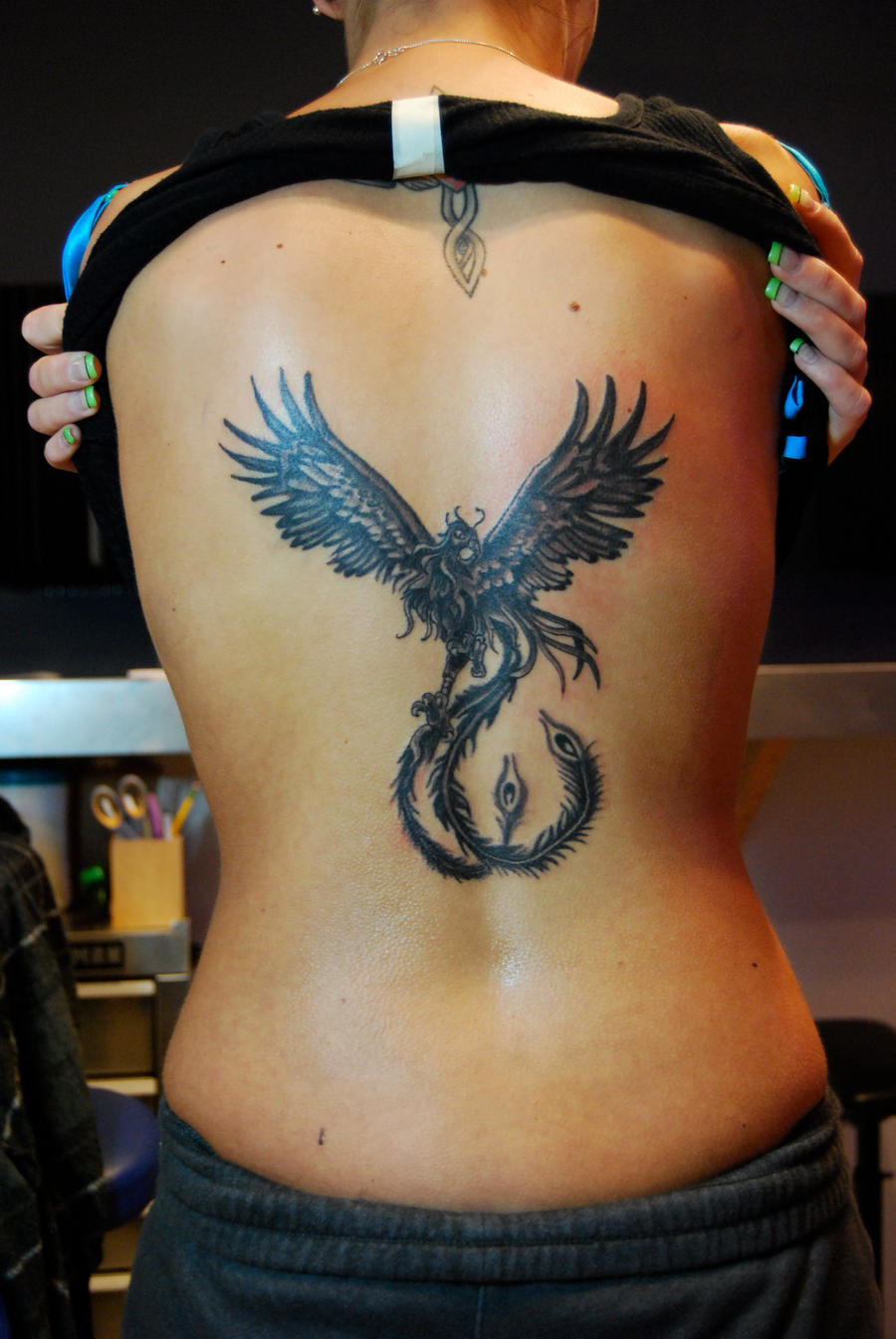 Phoenix on back