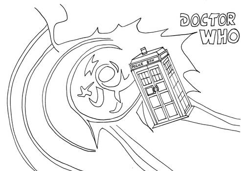 Dr Who Tardis Line Art