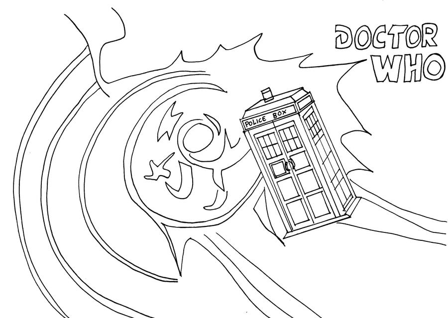 Dr Who Tardis Line Art by whitestarflower on DeviantArt