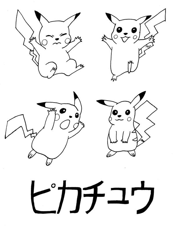 Line Vector Pikachu Pikachu Line Art by whitestarflower on DeviantArt