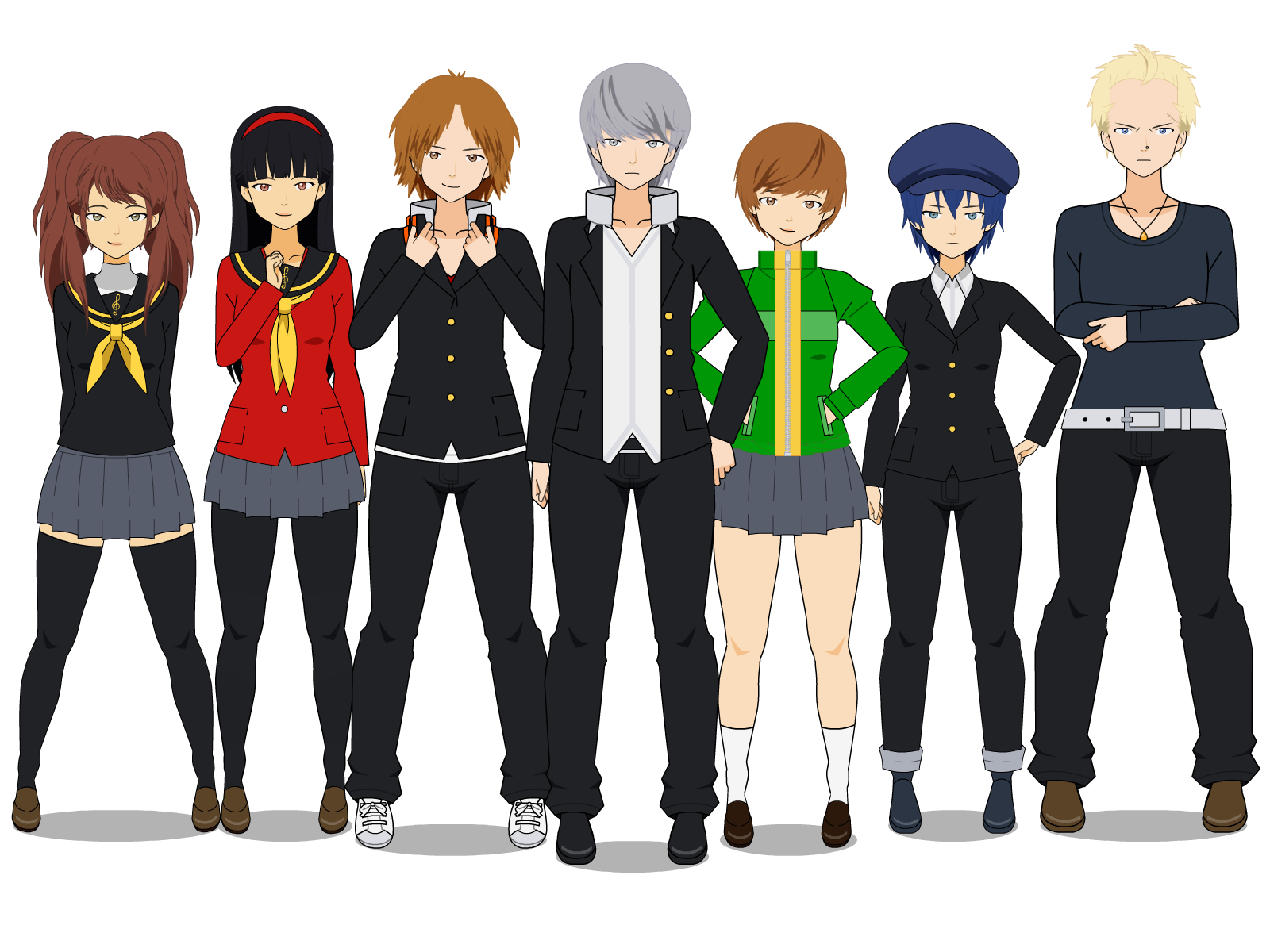 Persona 4 Crew (school pack) by TheLastGallant on DeviantArt