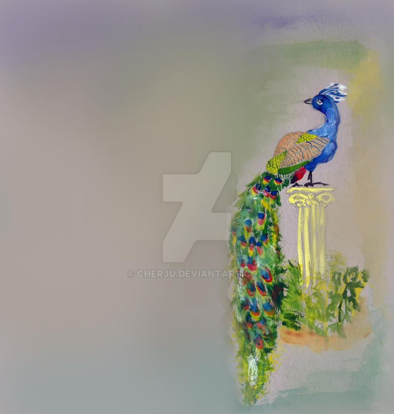 Peafowl watercolor