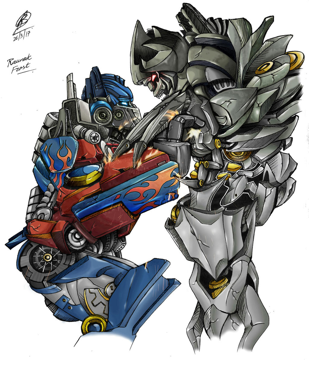 Optimus Prime vs Megatron colour by FrostTheBatman on DeviantArt