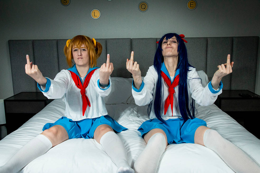 Pop Team Epic 3 Middle Fingers By Simakai On Deviantart
