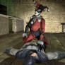 Harley Quinn beats Batman