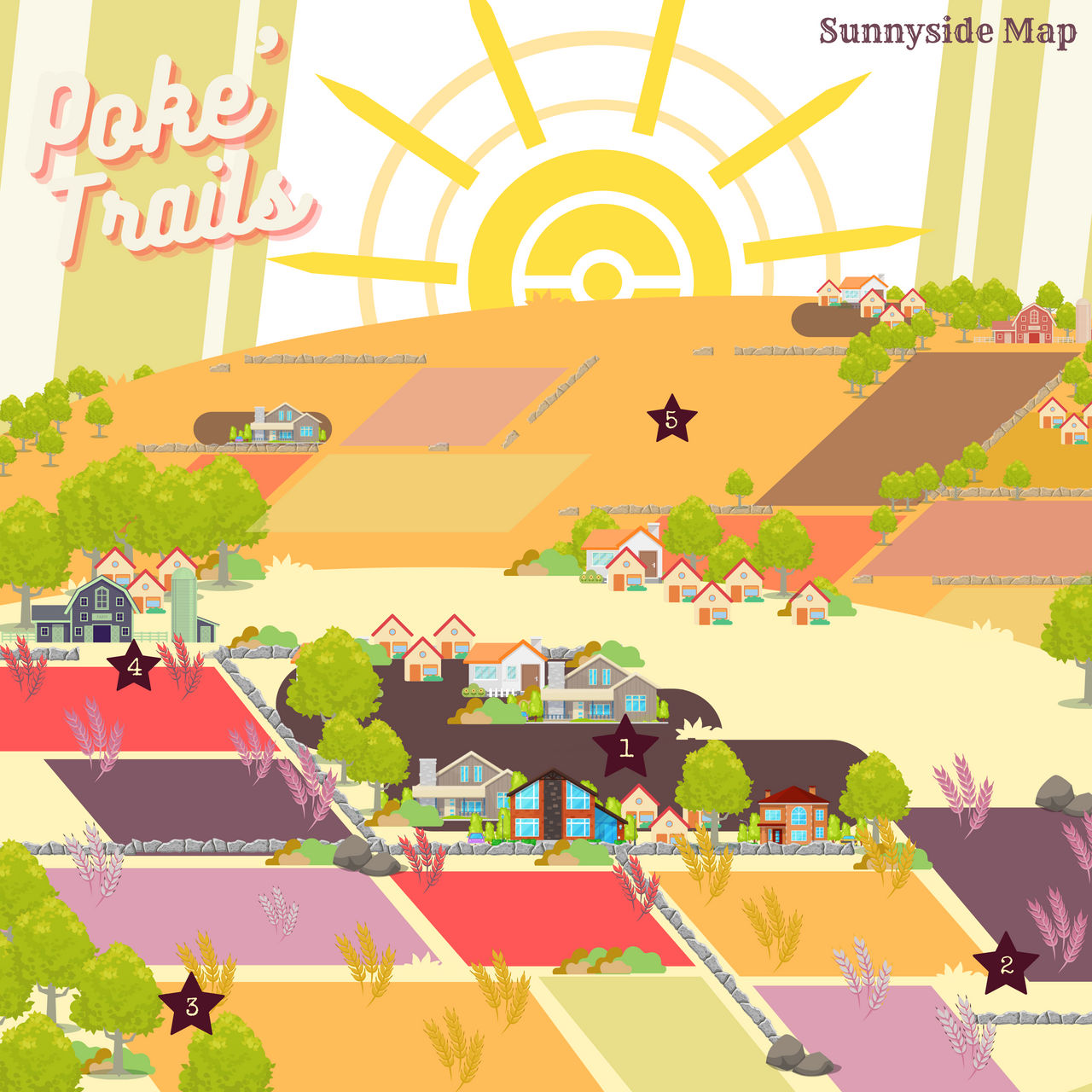 Sunside Map PokeTrails: Sunnyside Map by MidnightSunArt on DeviantArt