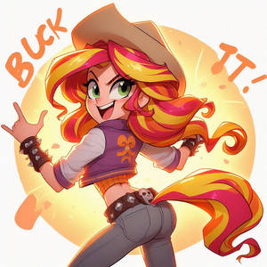 Sunset Shimmer Buck It