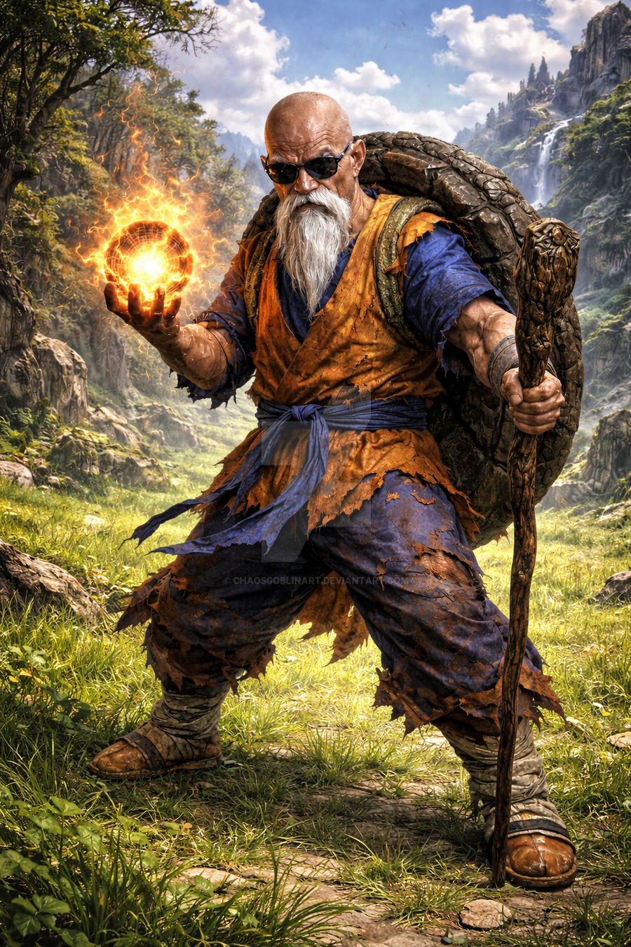 Master Roshi On Red Robe Master Roshi by ChaosGoblinArt on DeviantArt