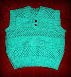 Knitted sleeveless sweater