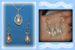 Jewelry set - wire wrapped pearls 2 by marsvar