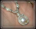 Wire wrapped big pearl pendant by marsvar