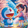 Doraemon and Little Girl