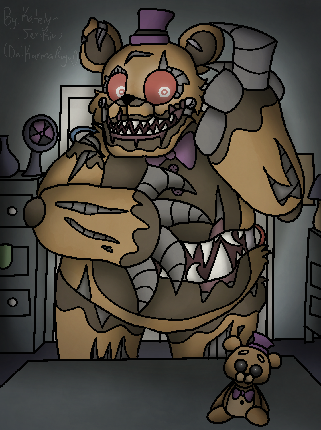 FNaF 4: Nightmare Freddy by SpaceBearr on DeviantArt