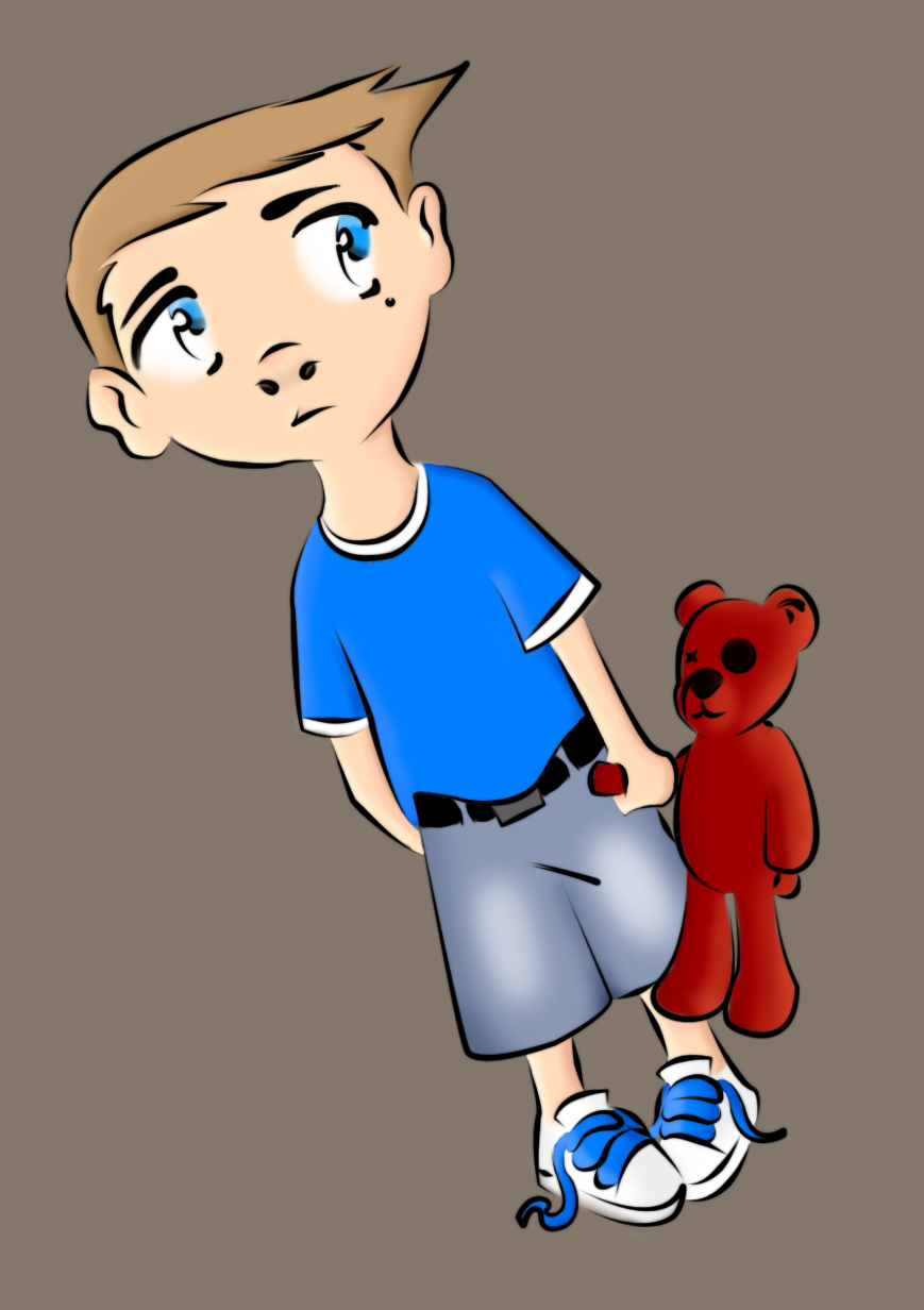 Kid with a teddy bear