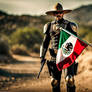 Mexican super soldier with a skin tight suit with 