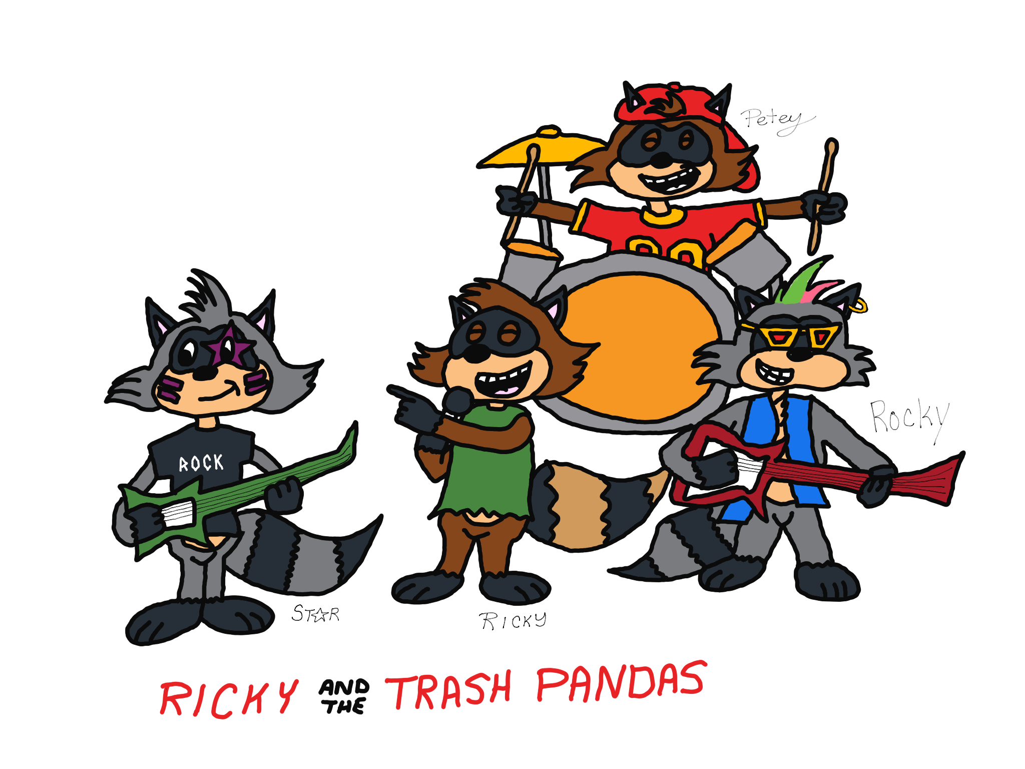 Ricky and the Trash Pandas by AgentZero1982 on DeviantArt