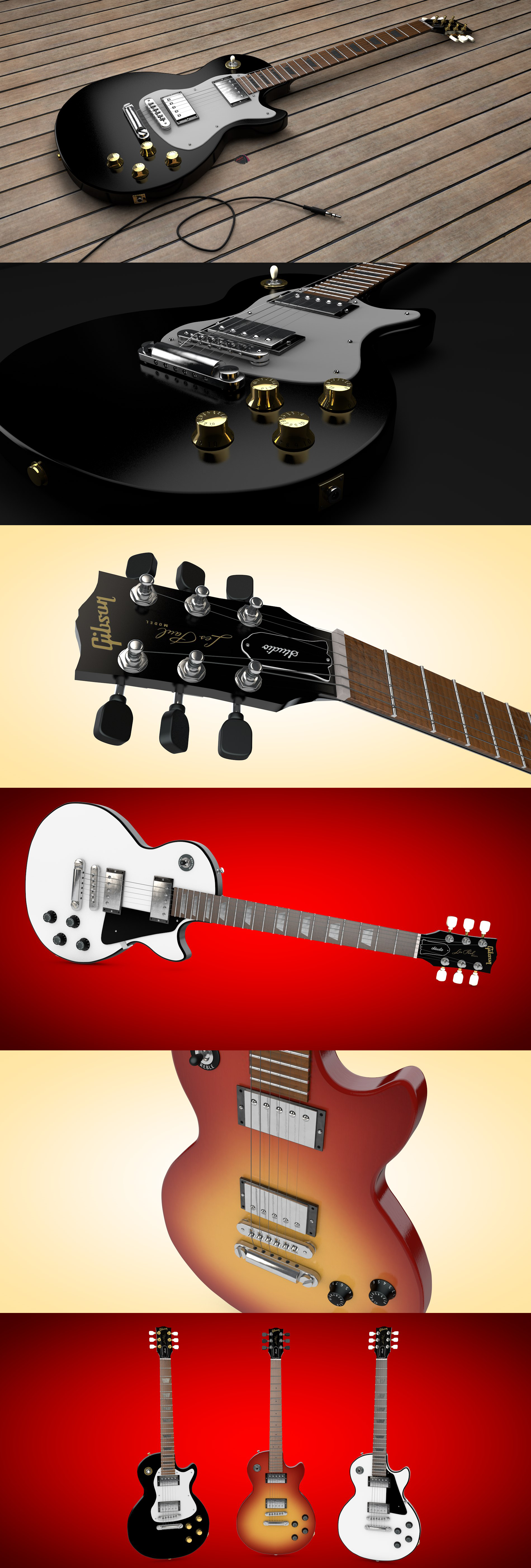 3D Les Paul Guitar