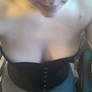 My black striped corset