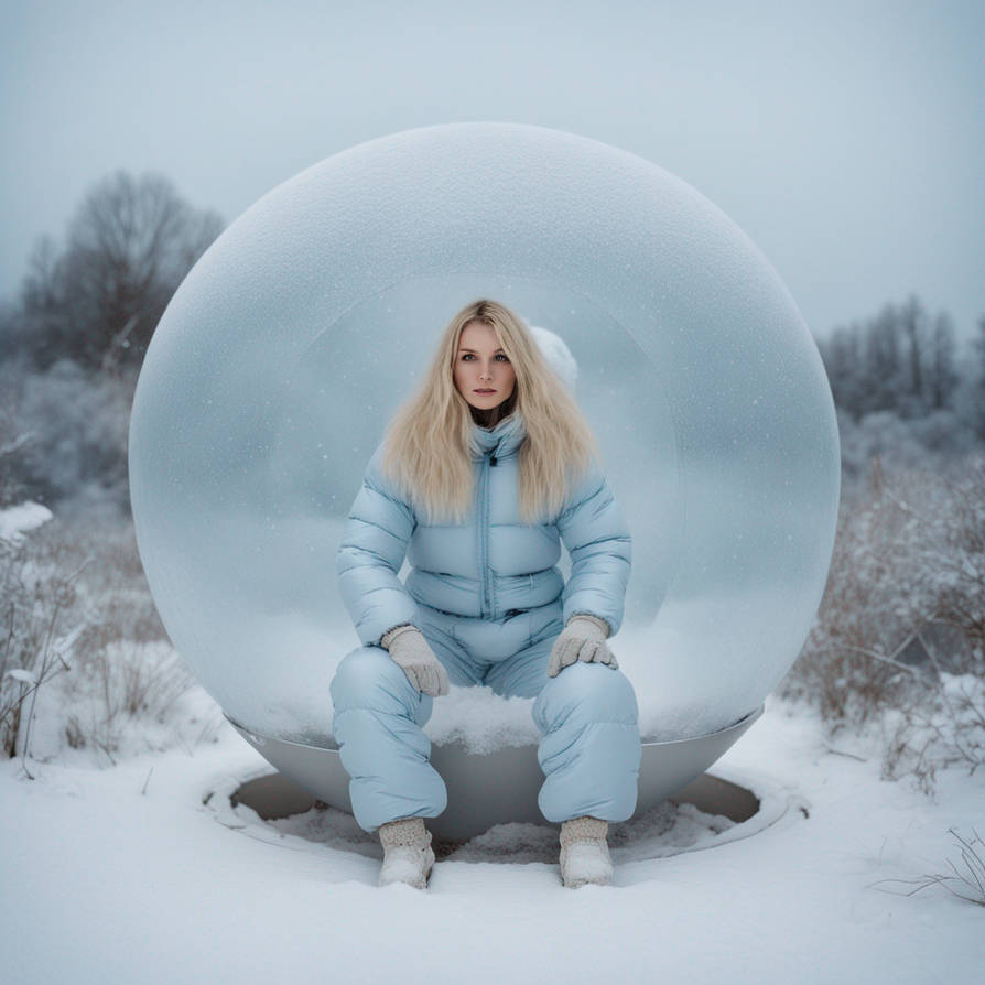 A roly-poly rotund young blond woman, wearing pale by AmongTheFirst on ...