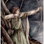 Legolas aims for the Fell Beast