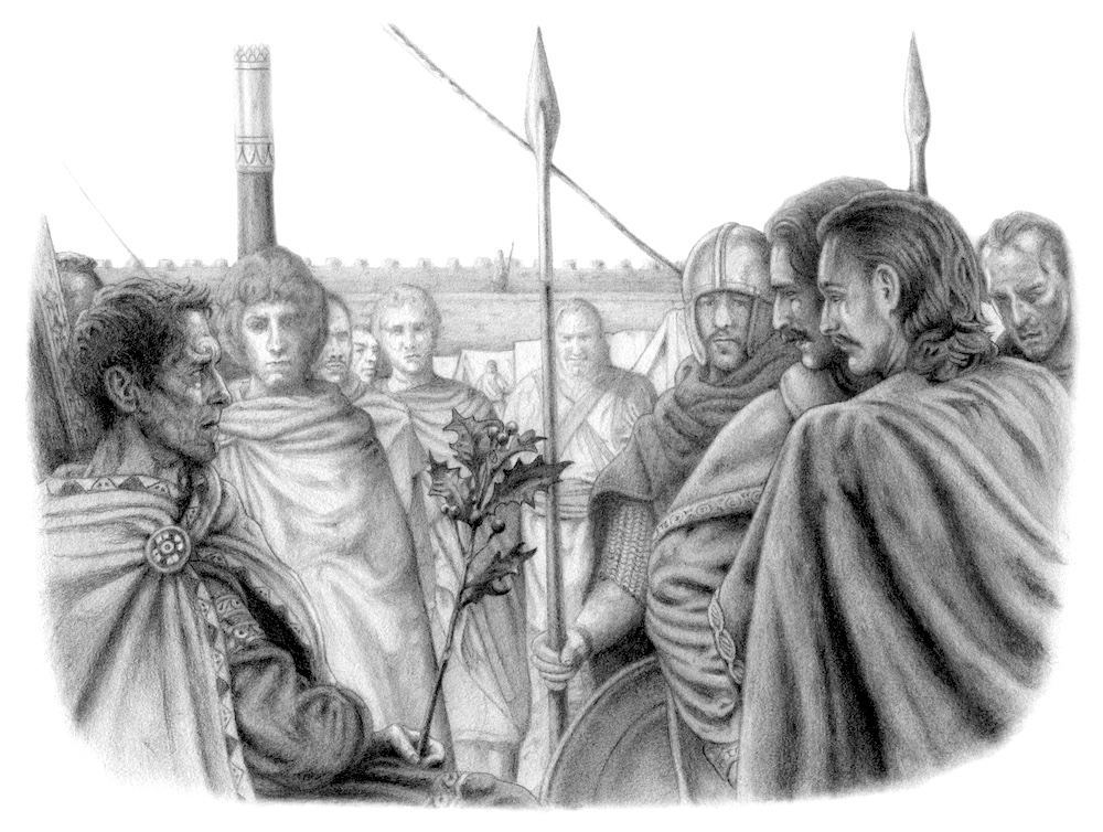 Vortigern accepts Hengist and Horsa