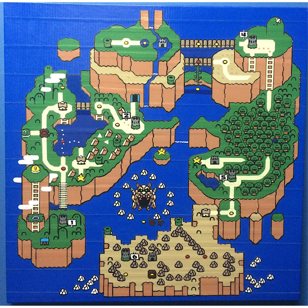 Super Mario world map in tape by mojodawg66 on DeviantArt