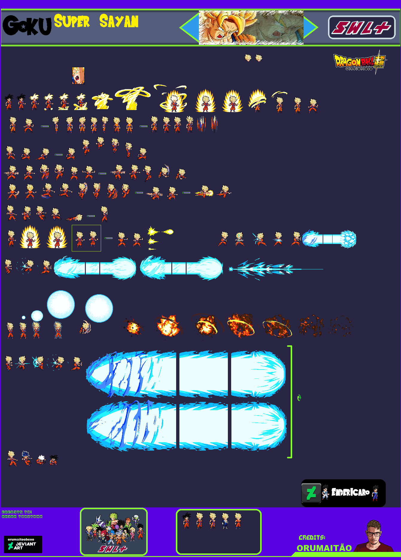 Goku Ssj 1 Swl Sprite Sheet By Endericaro Den9hst by bryanzerou on ...