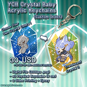 YCH Commission Crystal Baby Acrylic Keychain