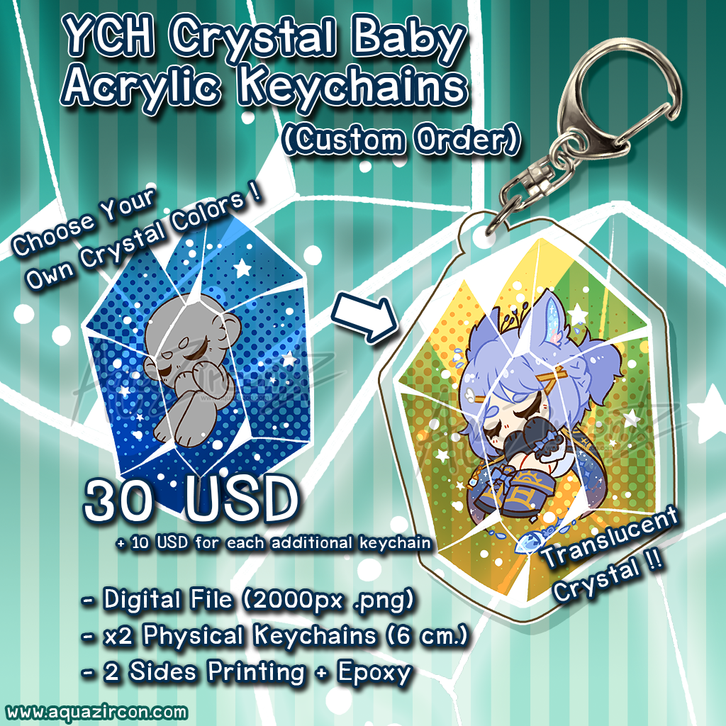 YCH Commission Crystal Baby Acrylic Keychain