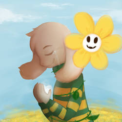 Asriel and Flowey