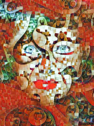 FACE ART IN MOSAIC