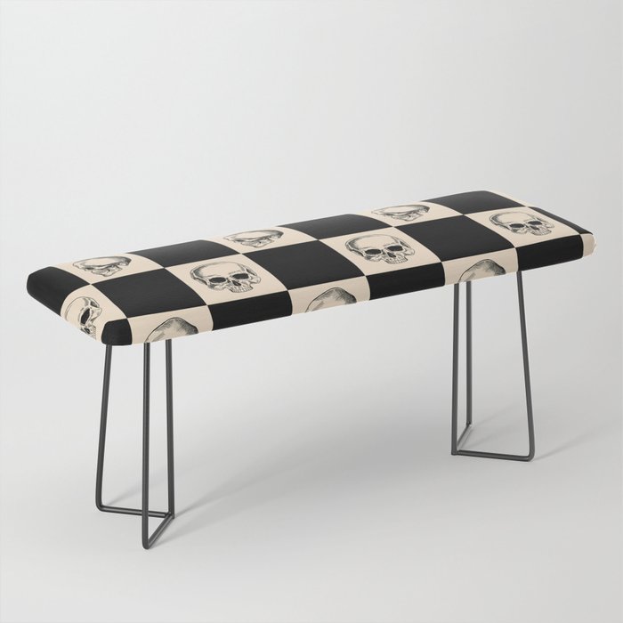 Skulls Horror Gothic Victorian Black Beige Bench by alternative-rox on ...