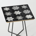 Snowflakes Detailed Photographs Side Table by alternative-rox