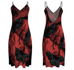 Moths Eating My Heart Horror Gothic Midi Dress by alternative-rox