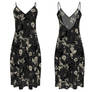 Skulls and Flowers Rock Metal Gothic BLK Mid Dress