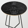 Black Skull Witch Spider Web Side Table