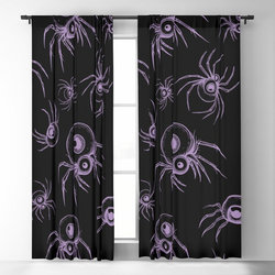 Creepy Eyeball Spiders Blackout Curtains