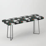 Christmas Skulls Mistletoe Snow Bench Furniture by alternative-rox