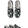 Christmas Skulls Mistletoe Snow Shoes Women Men