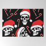 Christmas Skulls and Candy Canes Welcome Mat