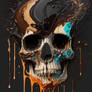 Coffee Locks Skull with Coffee Hair