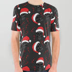 Black Skulls and Candy Canes Unisex T-Shirt by alternative-rox
