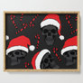 Black Skulls and Candy Canes Food Serving Tray