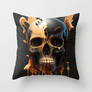 Skull Coffee Espresso Mocha Throw Pillow